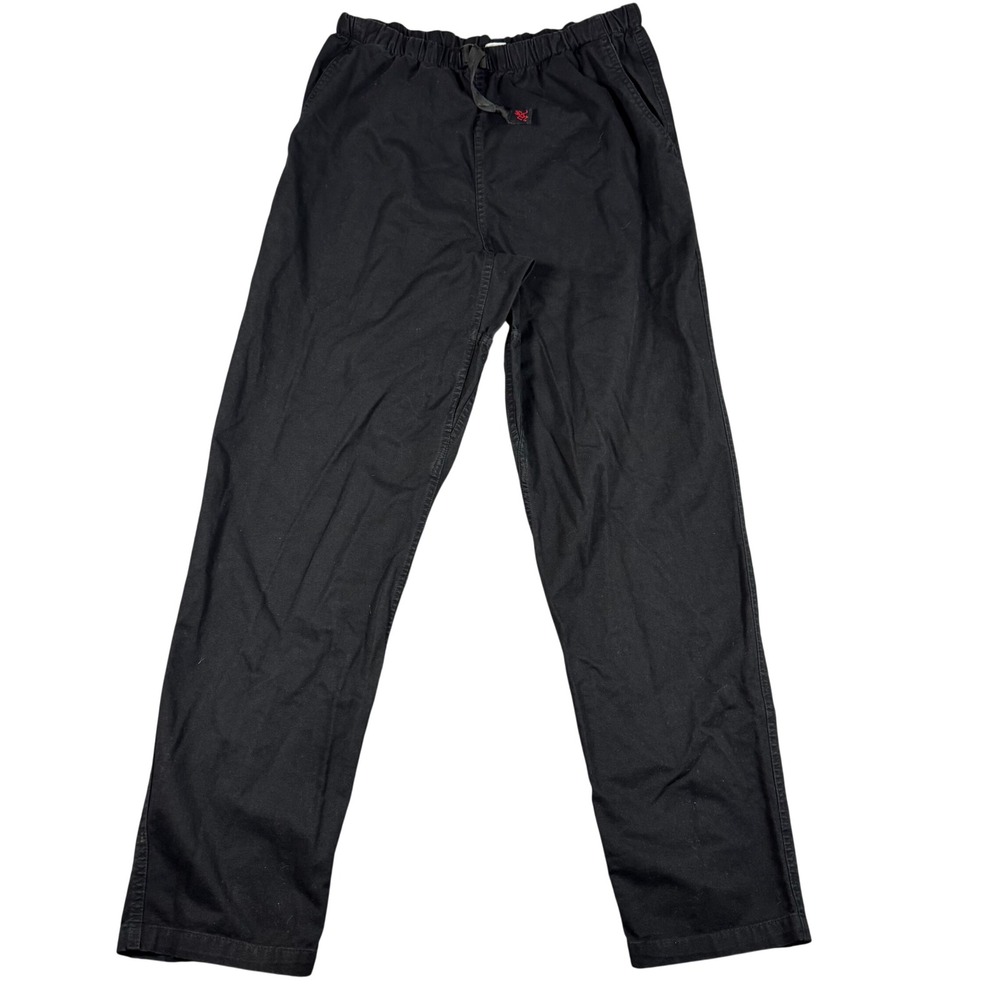 VTG Gramicci Climbing Pants Womens XL Black Cotton Twill Elastic Waist USA Made